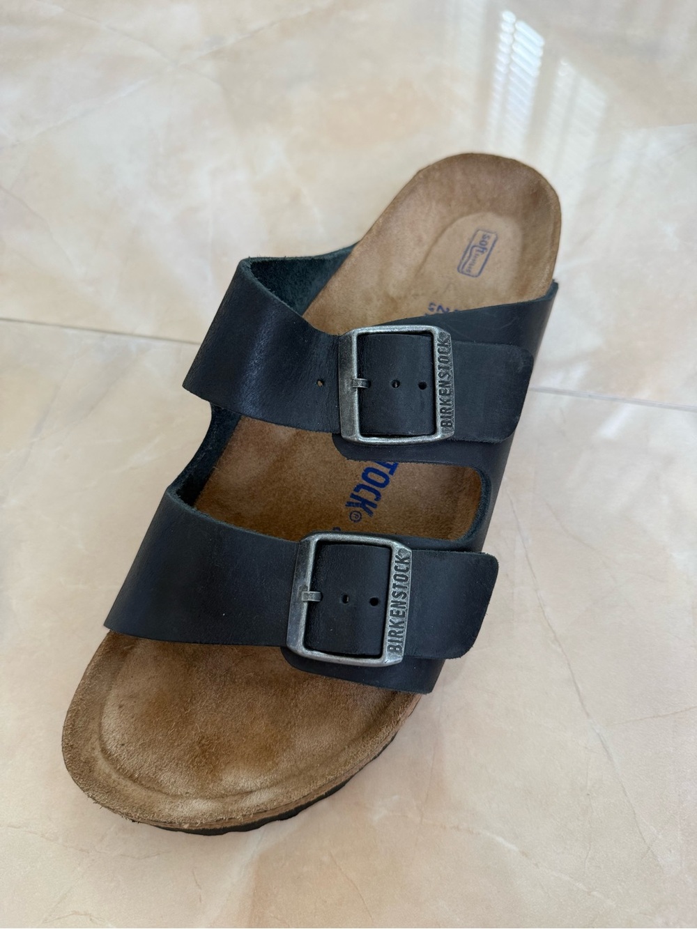 black oiled leather Birkenstock Arizona sandal